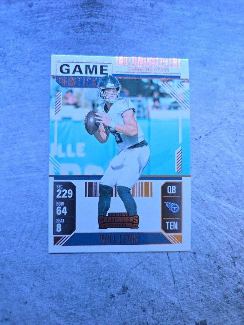 2024 Panini contenders Will Levis Game Ticket Bronze